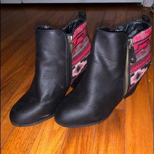 Black ankle boots